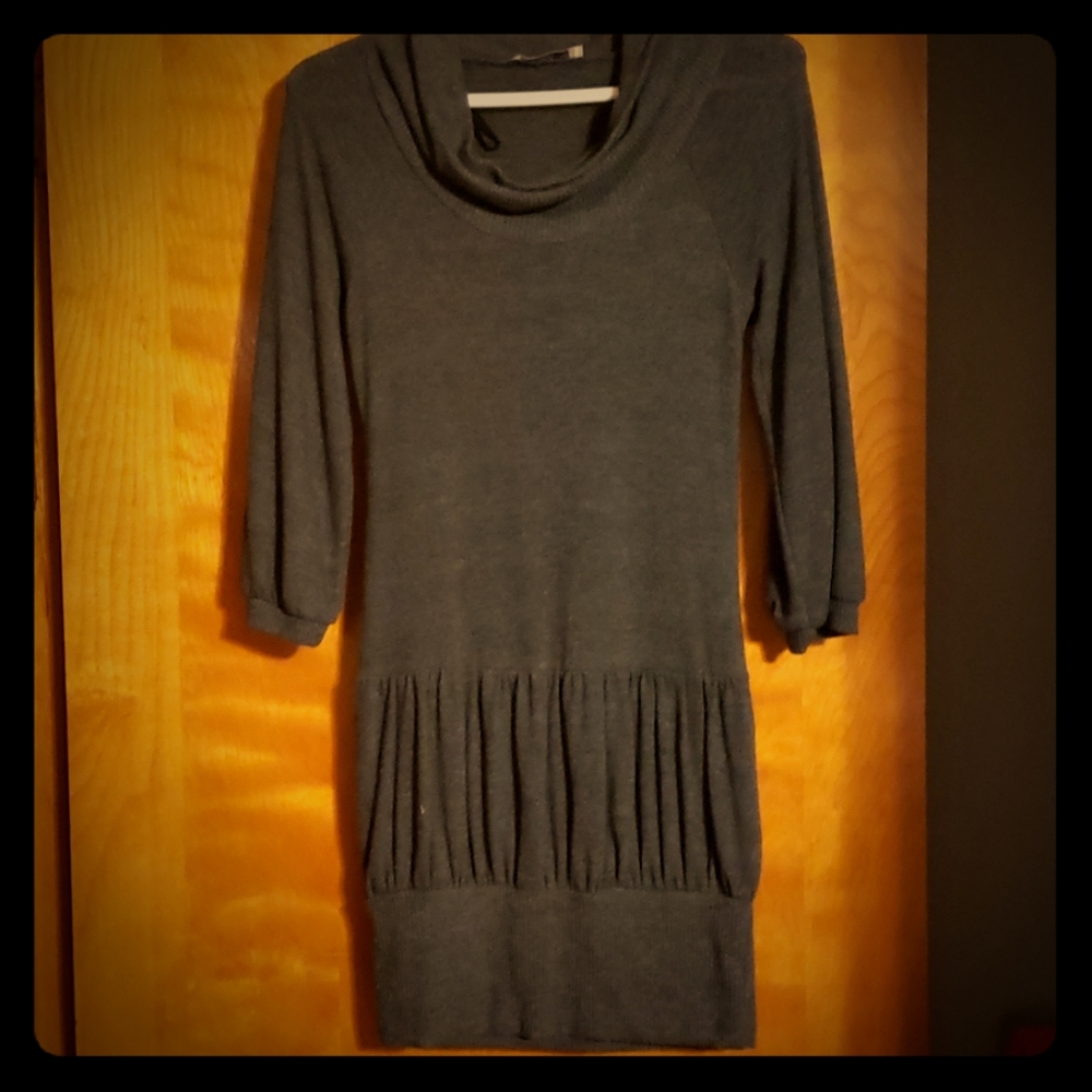 Dark gray sweater dress